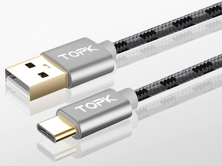 Gold Plated Plugs - Buy TOPK Type-C USB Lead for Fast Charging Vapes NZ