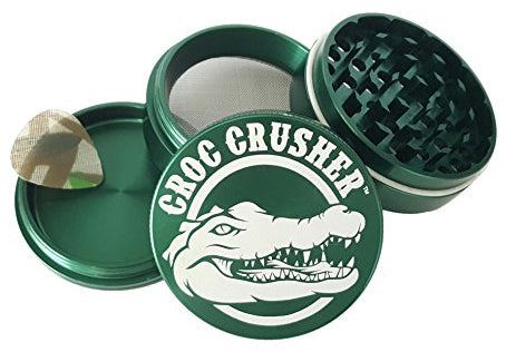 Green Croc Crusher 4PC Medium Herb Grinder NZ
