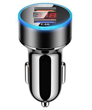 3.1A Dual USB Car Charger QC 3.0 LED Display Fast Charger NZ