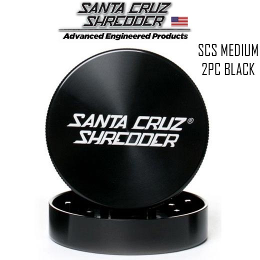 Black Santa Cruz Shredder Grinder 2pc Medium 54mm - NZ