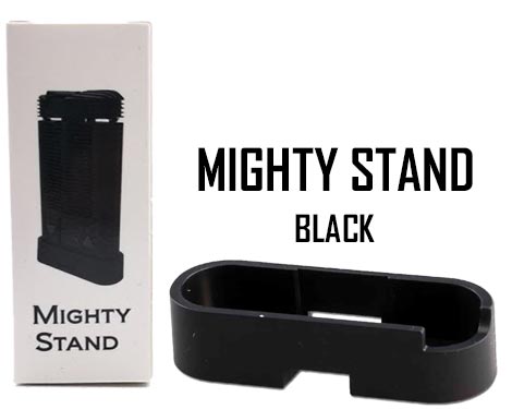 Black Plastic Mighty Vaporizer Stand holds your Mighty upright, NZ