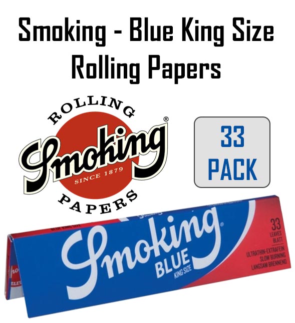 Smoking Blue king size rice rolling papers NZ