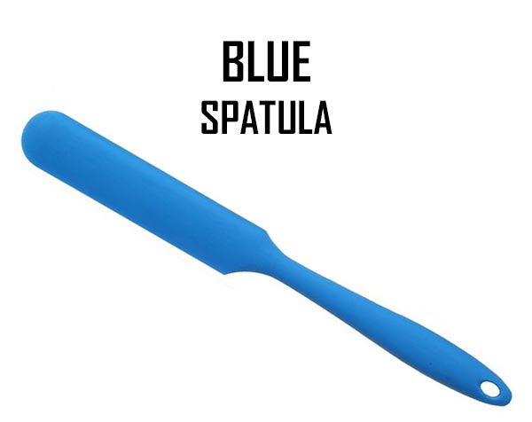 Blue Long Handle Food Grade Non Stick Silicone Spatula Blade