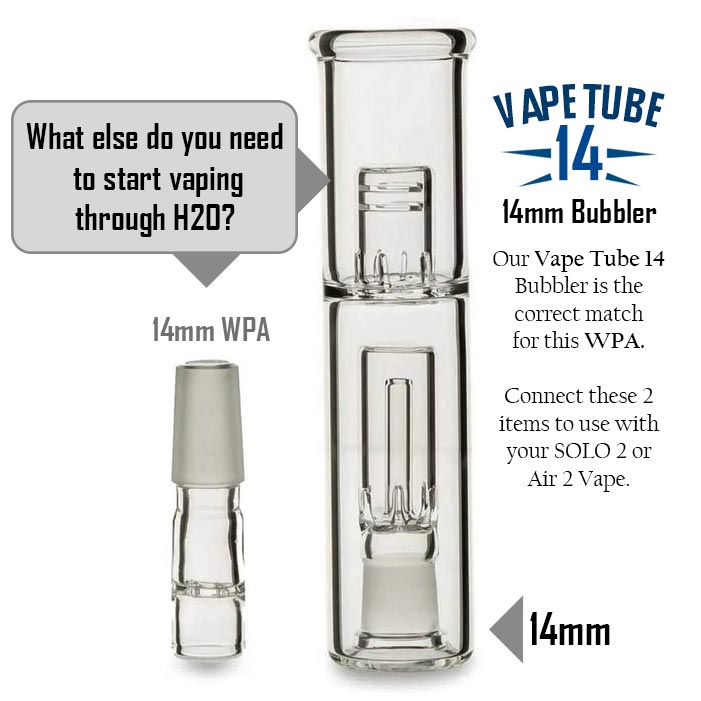 Connecting a 14mm Arizer WPA to 14mm Bubbler Diagram NZ