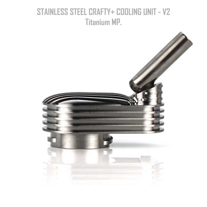Titanium Mouthpiece on the Crafty+ & Crafty Vape Stainless Steel Cooling Unit NZ