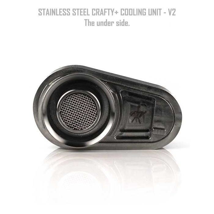 Underneath the Crafty+ & Crafty Vape Stainless Steel Cooling Unit NZ