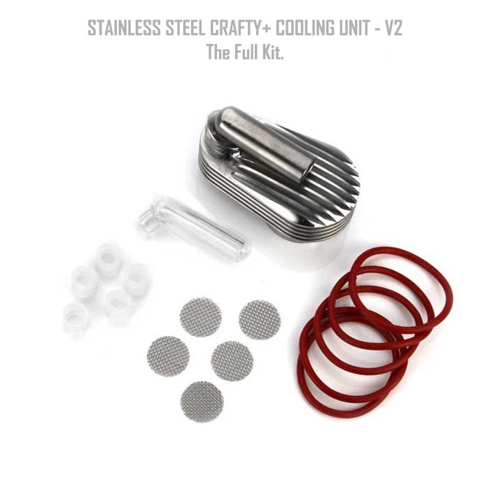 Full Kit Contents of Crafty+ & Crafty Vape Stainless Steel Cooling Unit NZ
