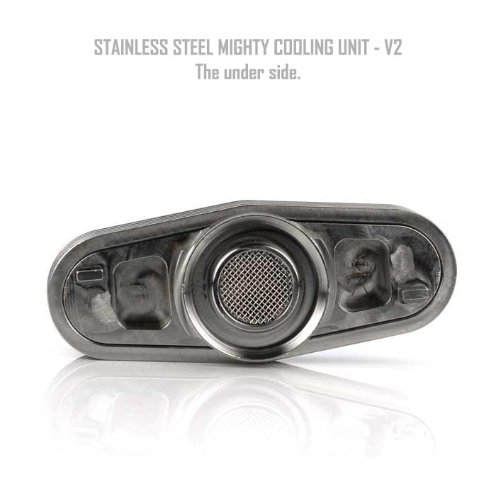 The under side of the Mighty stainless steel cooling unit