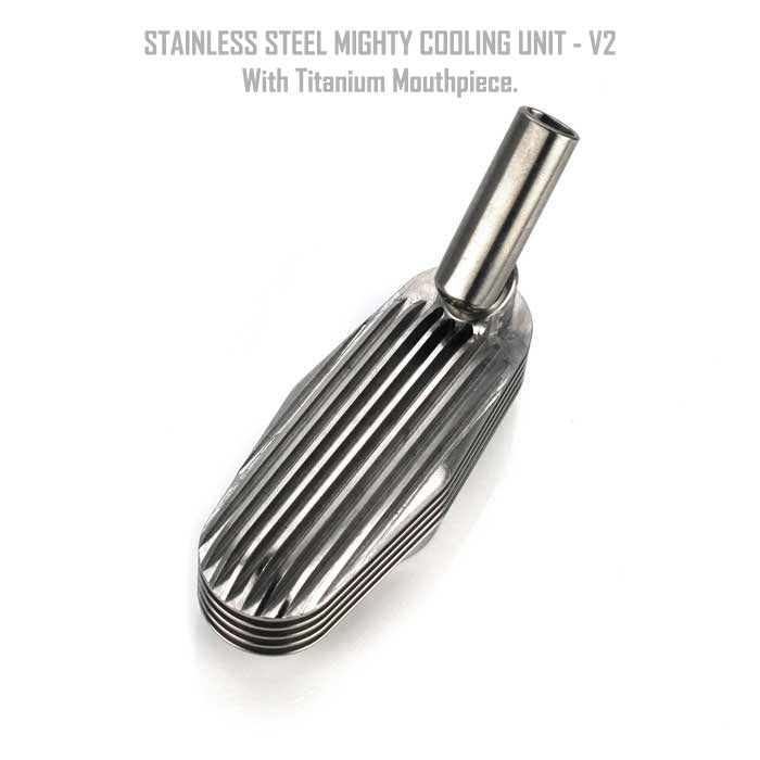 The top side of the Mighty stainless steel cooling unit