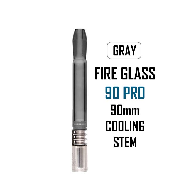 Gray Fire Glass 90mm Cooling Stem for DynaVap NZ