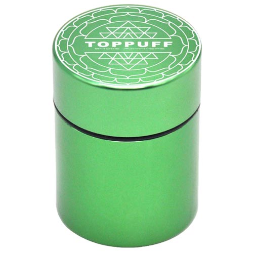 Green Toppuff Aluminium Air-tight Stash Tin - Small