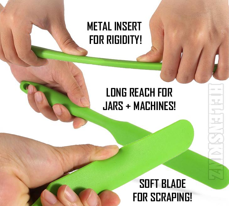 Features of the Purple Long Handle Food Grade Non Stick Silicone Spatula Blade