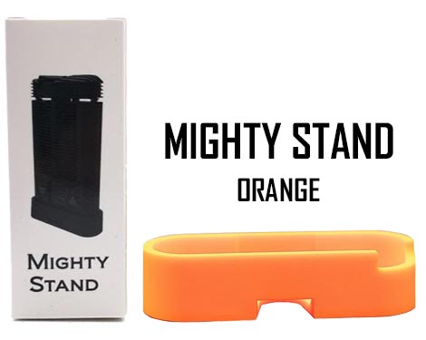 Orange Mighty Vaporizer Stand holds your Mighty upright, NZ