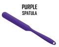 Purple Long Handle Food Grade Non Stick Silicone Spatula Blade