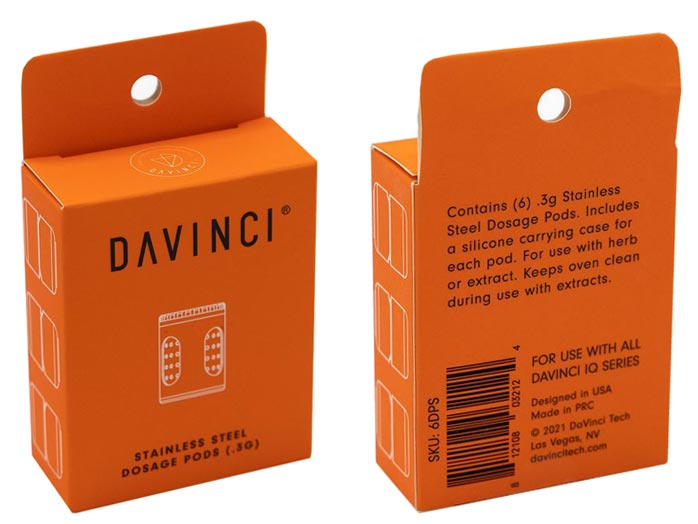 Packaging for DaVinci Stainless Steel Dosing Pods NZ