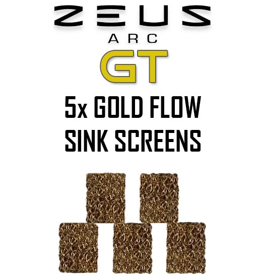 Gold Flow Sink Screens - 5 pack - Zeus ARC GT Vape NZ