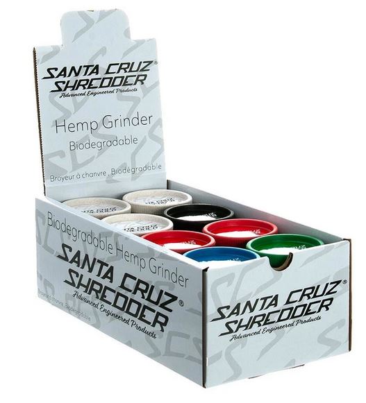 Box of 55mm Santa Cruz Shredder Biodegradable Hemp Grinder NZ