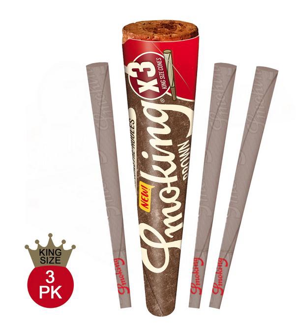 New Smoking Brown King Size Paper Cone 3 Pack NZ