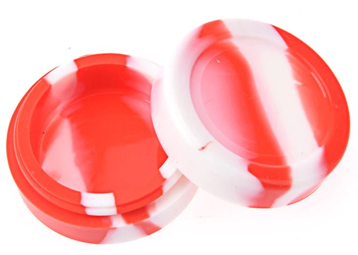 Red and White Silicon No-Stick Extract Containers Medical Cannabis NZ