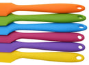 Purple Long Handle Food Grade Non Stick Silicone Spatula Blade Handle
