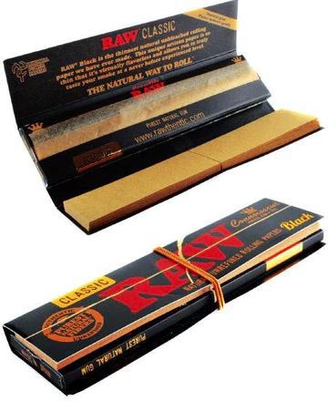 Raw King Size Classic Black Connoisseur Doobie Papers NZ